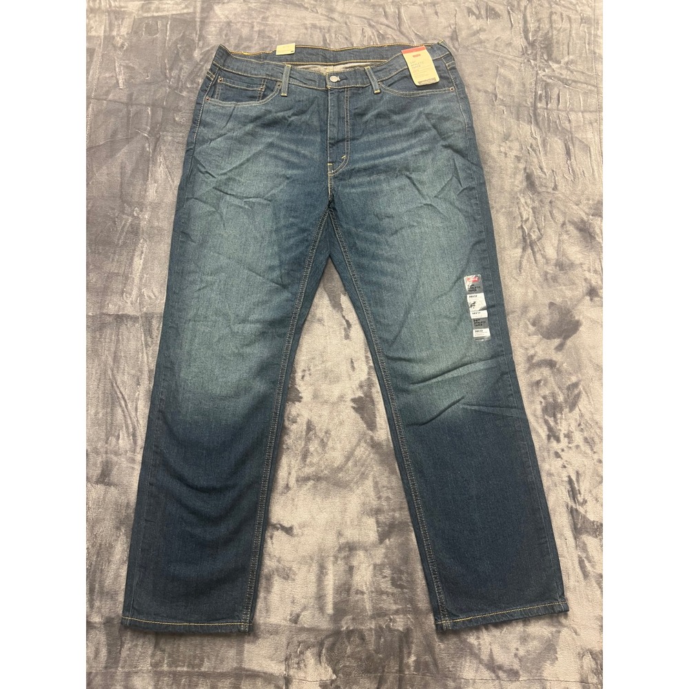 Levis 541 Athletic Taper Mens 38x32 Blue Stretch Denim Jeans Modern Muscular New
